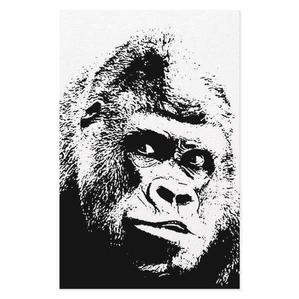 Black White Pop Art Gorilla Stationery