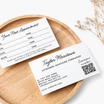 Black White Practical QR Code Multi Appointment