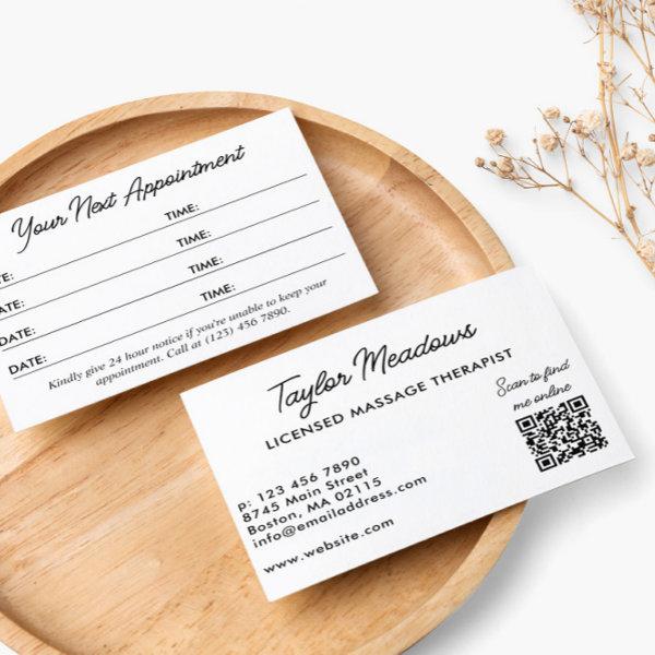 Black White Practical QR Code Multi Appointment