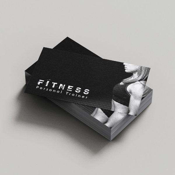 Black White Professional Fitness Personal Trainer