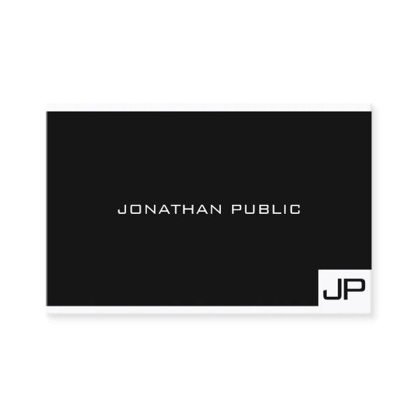 Black White Professional Monogram Elegant Modern