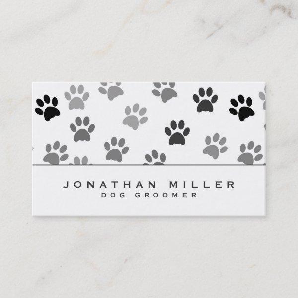 Black & White Puppy Dog Paw Prints | Dog Groomer