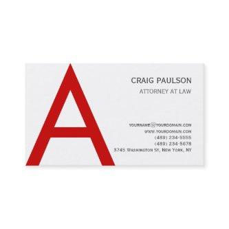 Black White Red Monogram Attorney