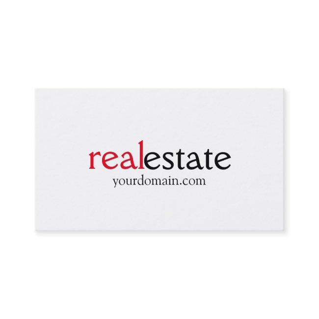 Black White Red Real Estate Agent
