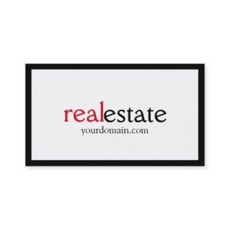 Black White Red Real Estate Agent