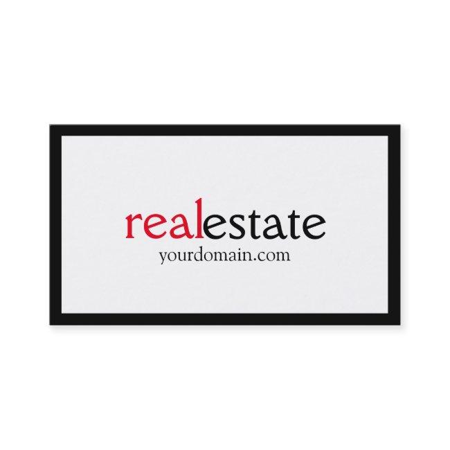 Black White Red Real Estate Agent
