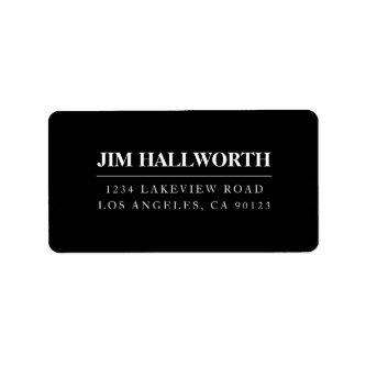 Black & White Return Address Label