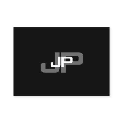Black White Simple Modern Monogrammed Template