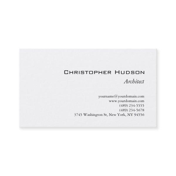 Black White Simple Plain Architect