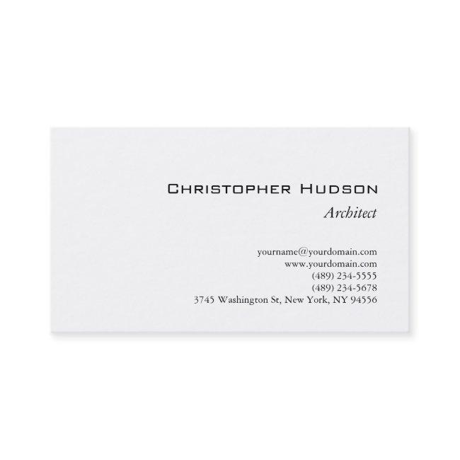 Black White Simple Plain Architect