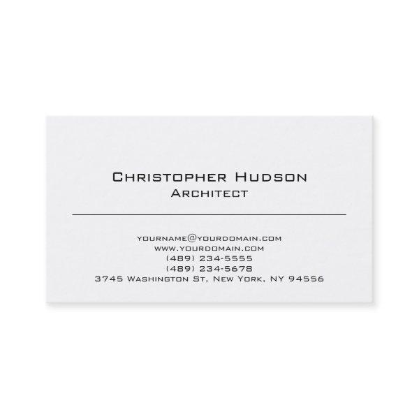 Black White Simple Plain Architect