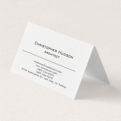 Black White Simple Plain Architect