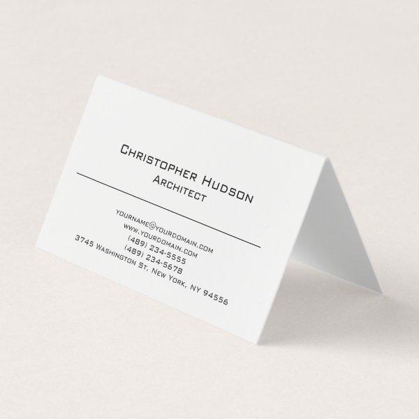 Black White Simple Plain Architect