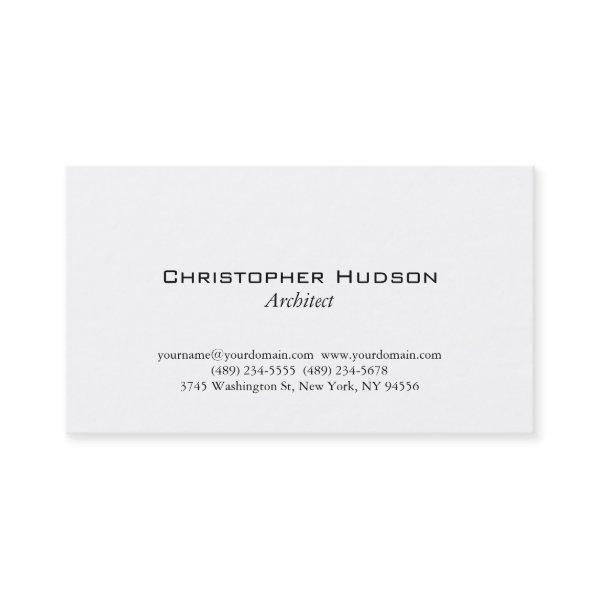 Black White Simple Plain Architect