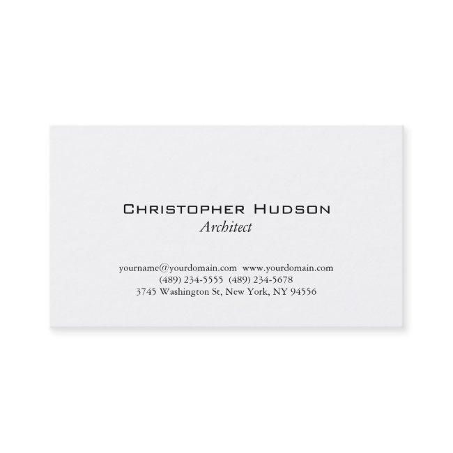 Black White Simple Plain Architect