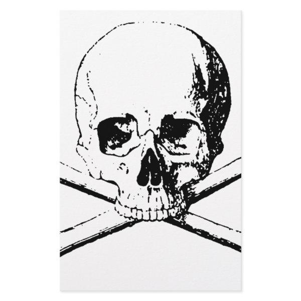 Black & White Skull & the Bones Stationery