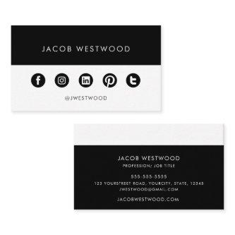 Black white social media modern simple minimalist