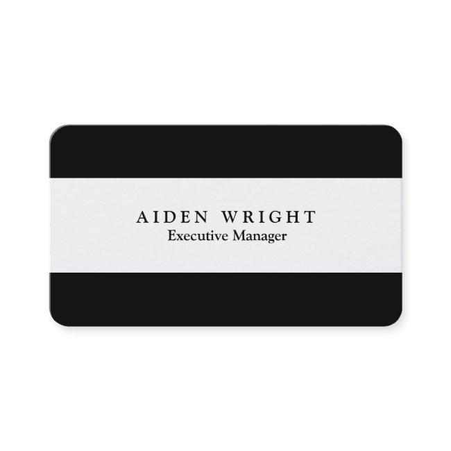 Black & White Striped Stylish Modern Minimalist
