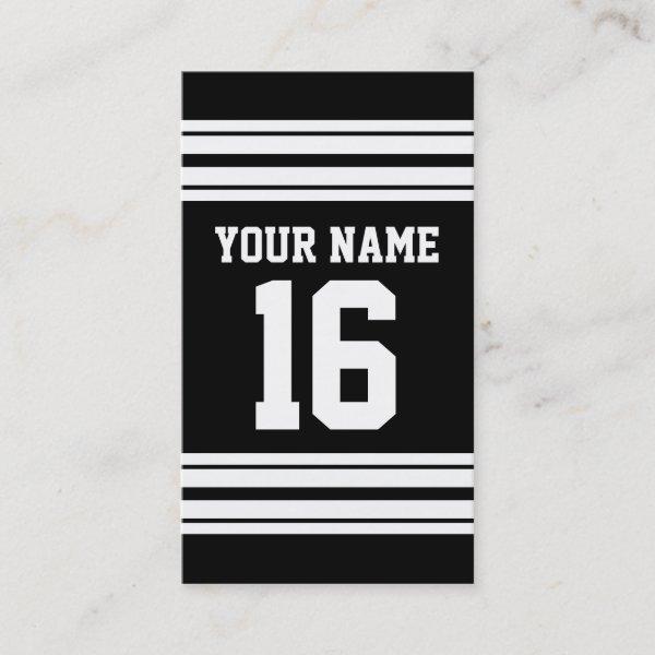 Black White Team Jersey Custom Number Name
