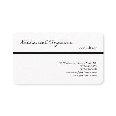 Black White Trendy Handwriting Plain Modern