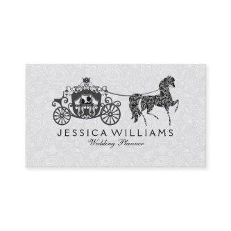 Black & White Wedding Horse & Carriage