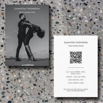 Black White Wedding Photographer QR Code Photo