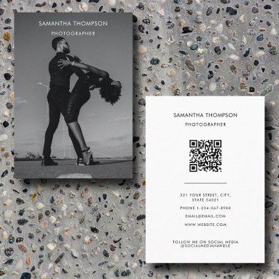 Black White Wedding Photographer QR Code Photo