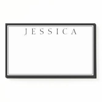 Black & White | Your Name Post-it Notes