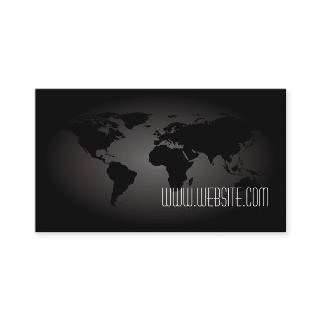Black World Map Atlas Professional
