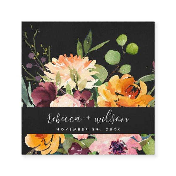 BLACK YELLOW ORANGE FLORA BUNCH WEDDING WEBSITE SQUARE