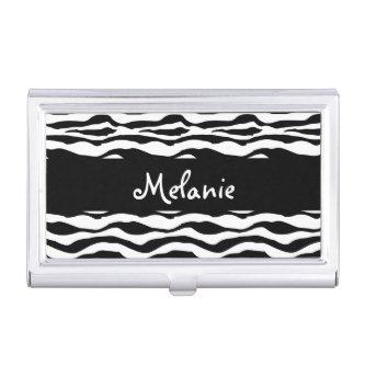 Black Zebra Print Monogram  Holder