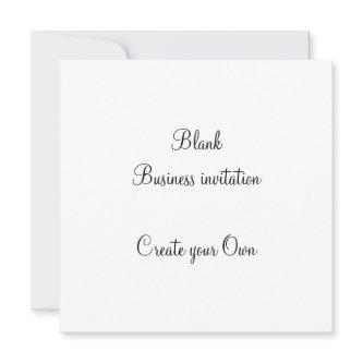 Blank Business Invitation