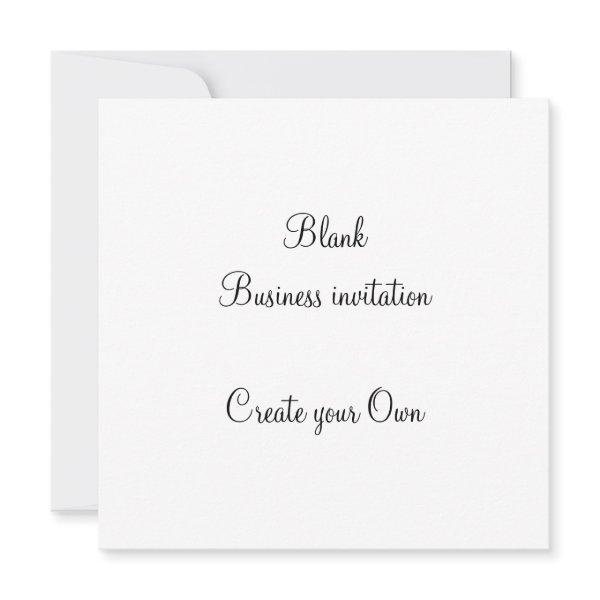 Blank Business Invitation