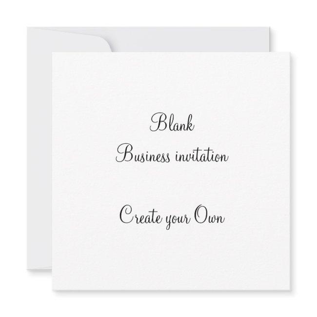 Blank Business Invitation