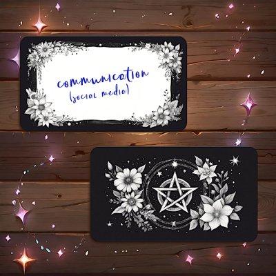 Blank Floral Pentagram Oracle Cards