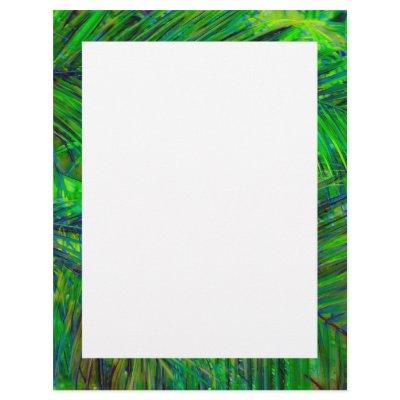 Blank Palm Leaf Border  Letterhead