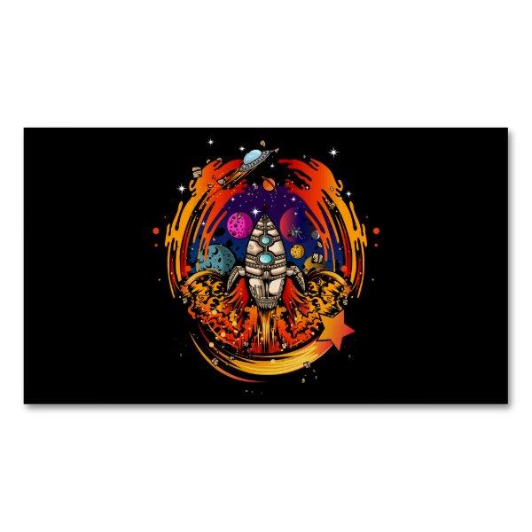 Blast Off Spaceship  Magnet