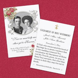 Blessed Karl & Zita Wedding Holy Card