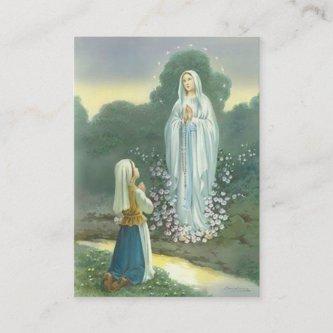 Blessed Virgin Mary St. Bernadette Poem Card
