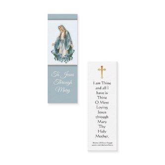 Blessed Virgin Mary with Prayer Mini Holy Card