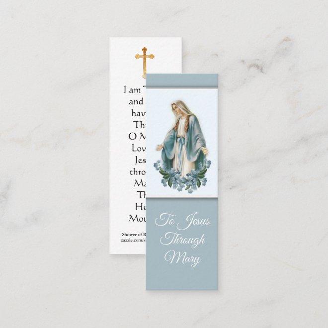 Blessed Virgin Mary with Prayer Mini Holy Card