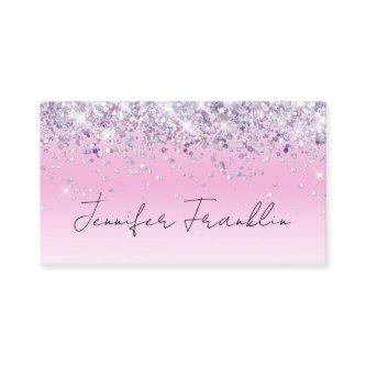 Bling Holographic Glitter MakeupArtist Script Pink