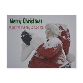 Blizzard Storm Weather Streets City Frozen Alaskan Holiday Postcard