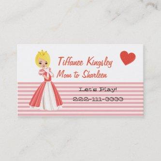 Blond Princess Mommy Networking Card