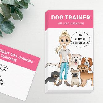 Blonde Girl And Dogs Personalizable Dog Trainer
