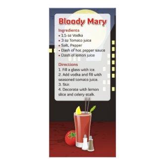 Bloody Mary Recipe Rack Card