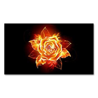 Blooming Fire Rose  Magnet