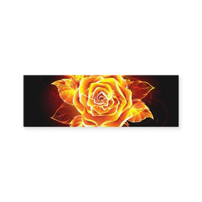 Blooming Fire Rose Calling Card