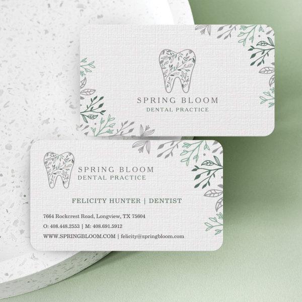 Blooming Flourishing Dental Tooth Tree Logo