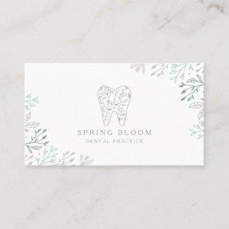 Blooming Flourishing Dental Tooth Tree Logo
